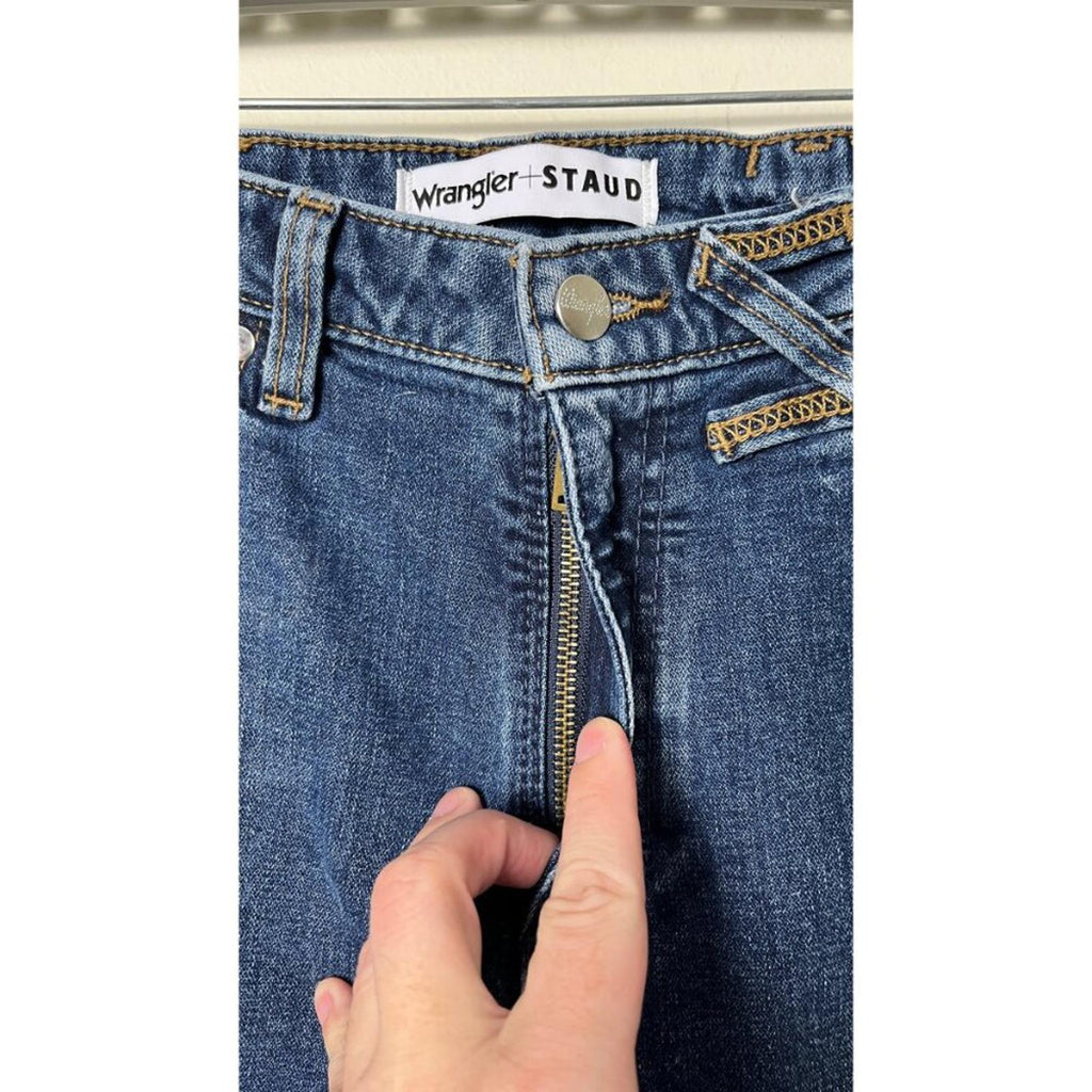 Wrangler + STAUD THE LOOSE JEAN FLARE BOOTCUT WESTERN JEANS 26