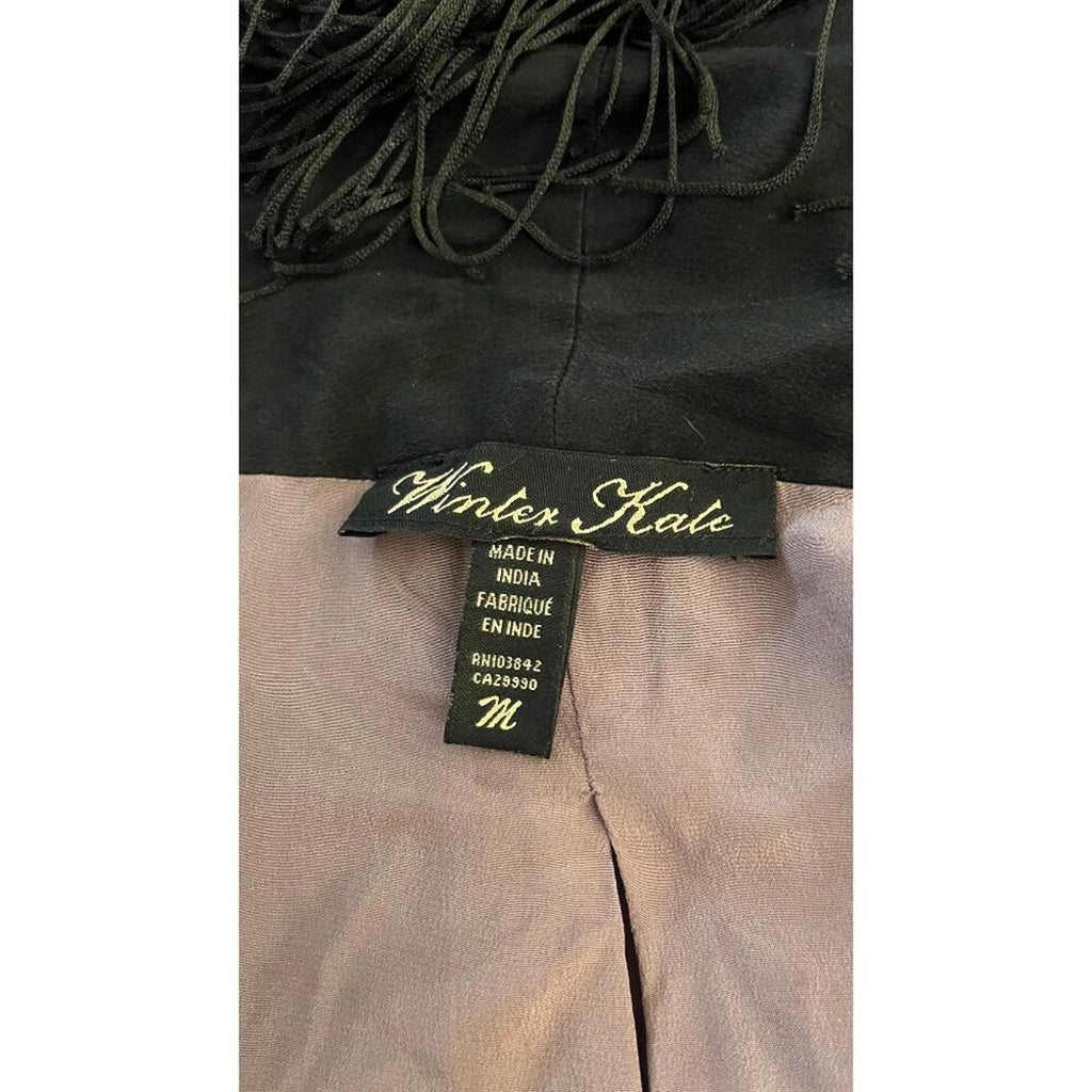 WINTER KATE Black Vintage Silk Kimono Jacket