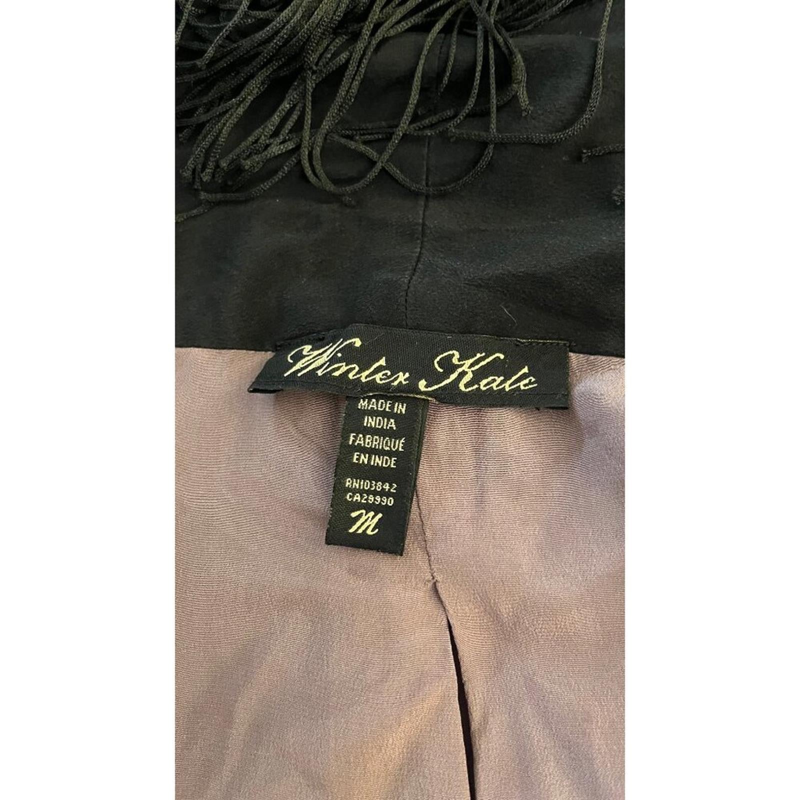 WINTER KATE Black Vintage Silk Kimono Jacket