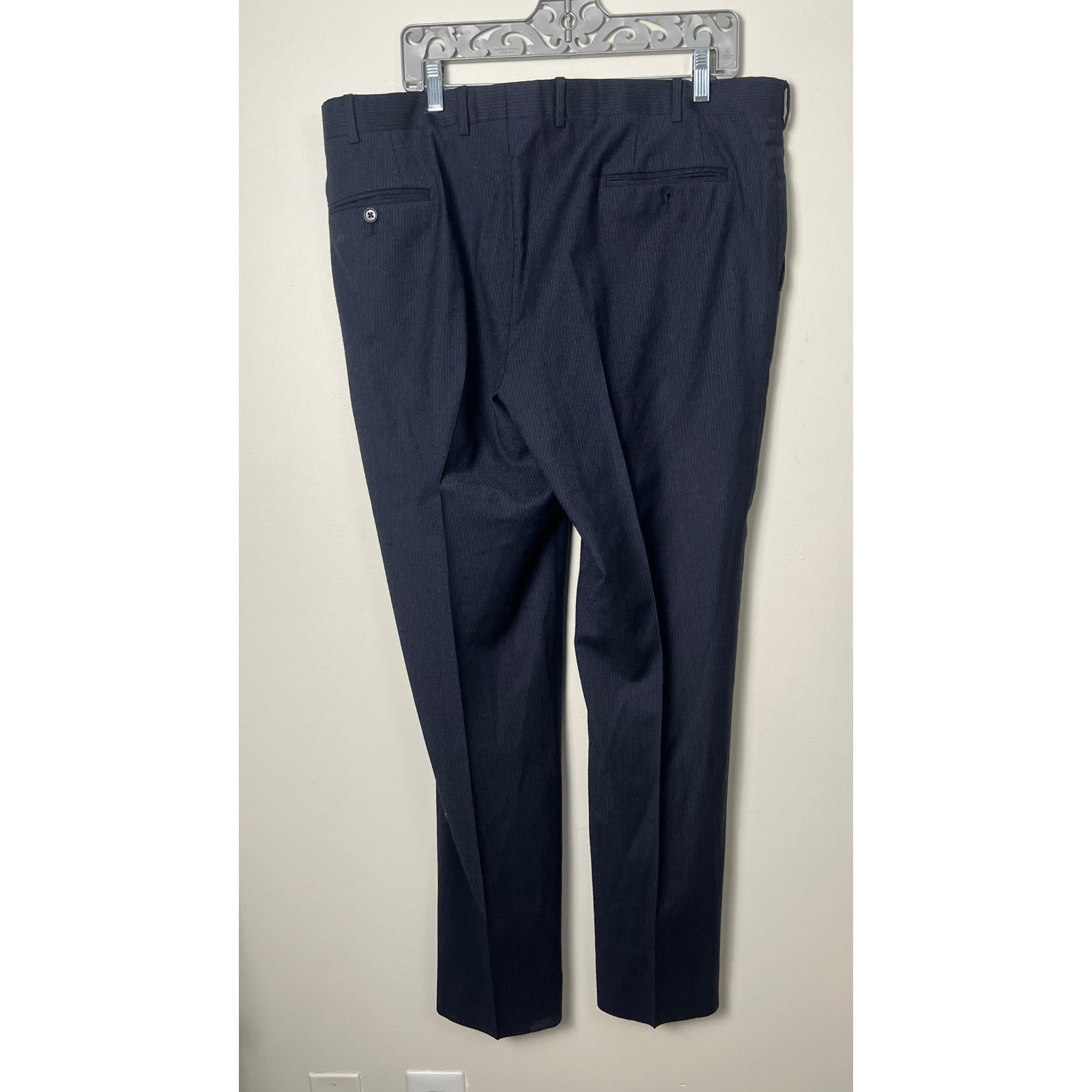Armani  Collezioni Navy Blue Micro striped  2 Piece Suit Jacket Pants Set