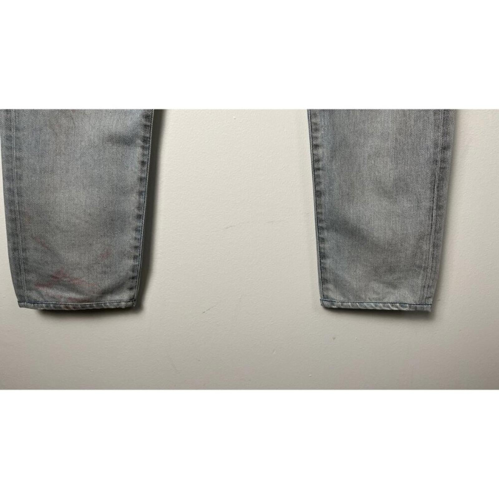 JOHN ELLIOTT THE CAST 2 SPRING DIRTY JEANS, showing factory staining and dirty markings on a pair of slim leg jeans.