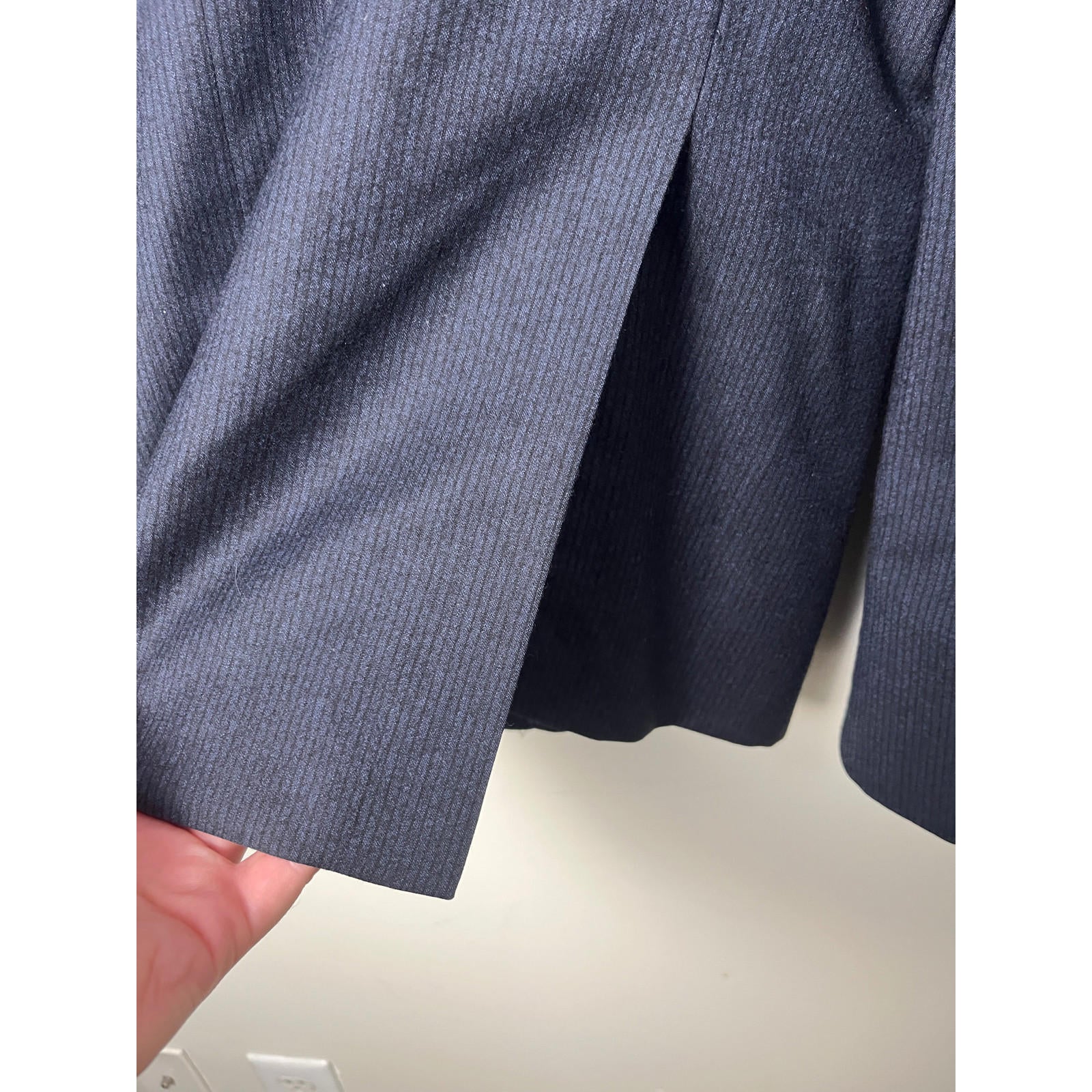 Armani  Collezioni Navy Blue Micro striped  2 Piece Suit Jacket Pants Set