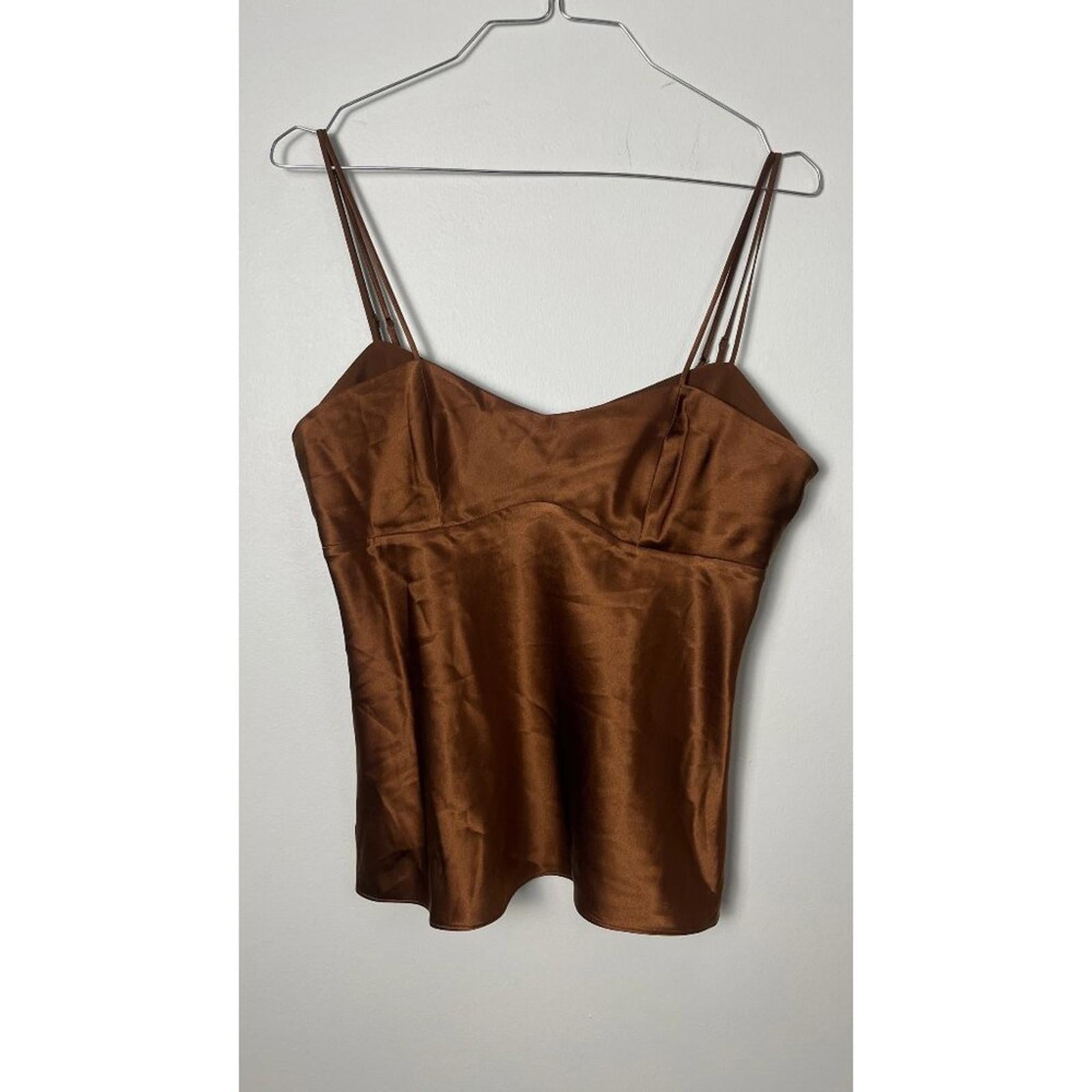 VERONICA BEARD DOUBLE STRAP CROPPED TANK CAMISOLE BLOUSE S