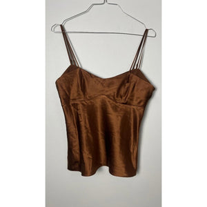 VERONICA BEARD DOUBLE STRAP CROPPED TANK CAMISOLE BLOUSE S