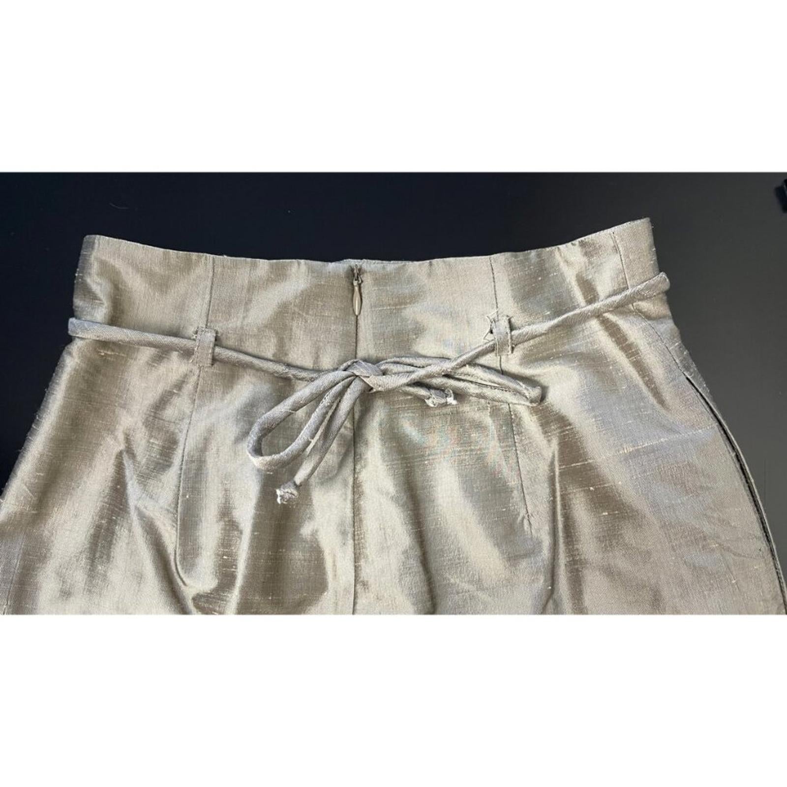 J PETERMAN COMPANY Metallic Silk Pant Set