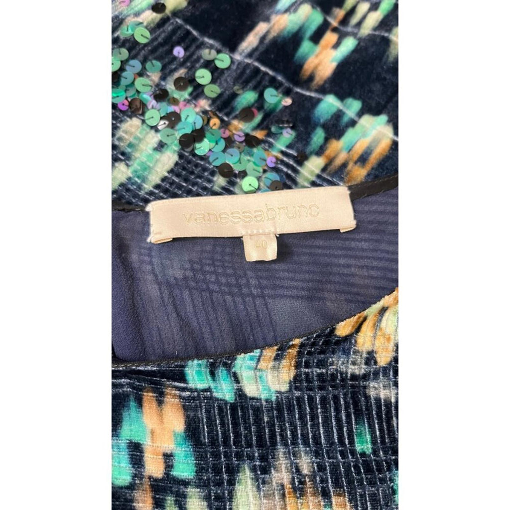 VANESSA BRUNO Silk Blend Sequin Dress