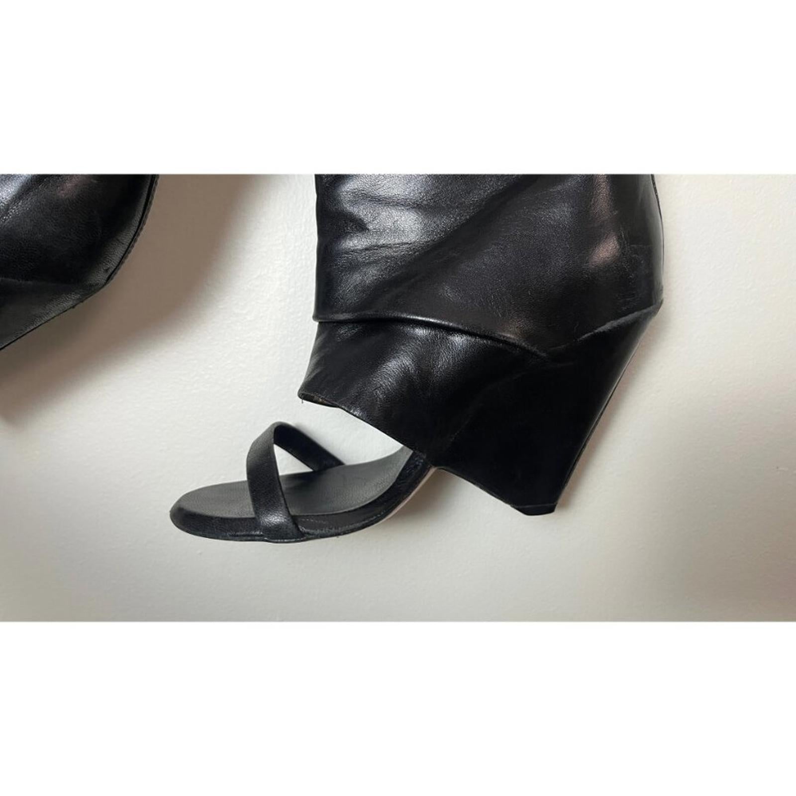 RARE MARGIELA Line 22 open toe Knee High Boots