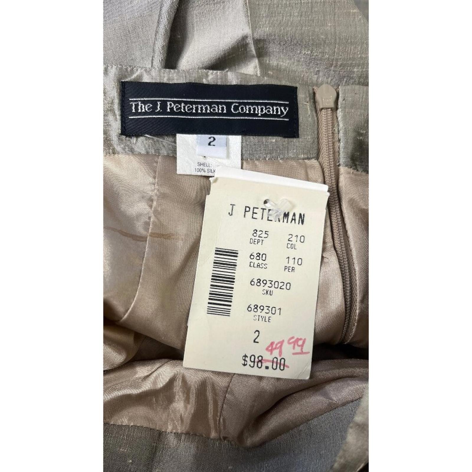 J PETERMAN COMPANY Metallic Silk Pant Set