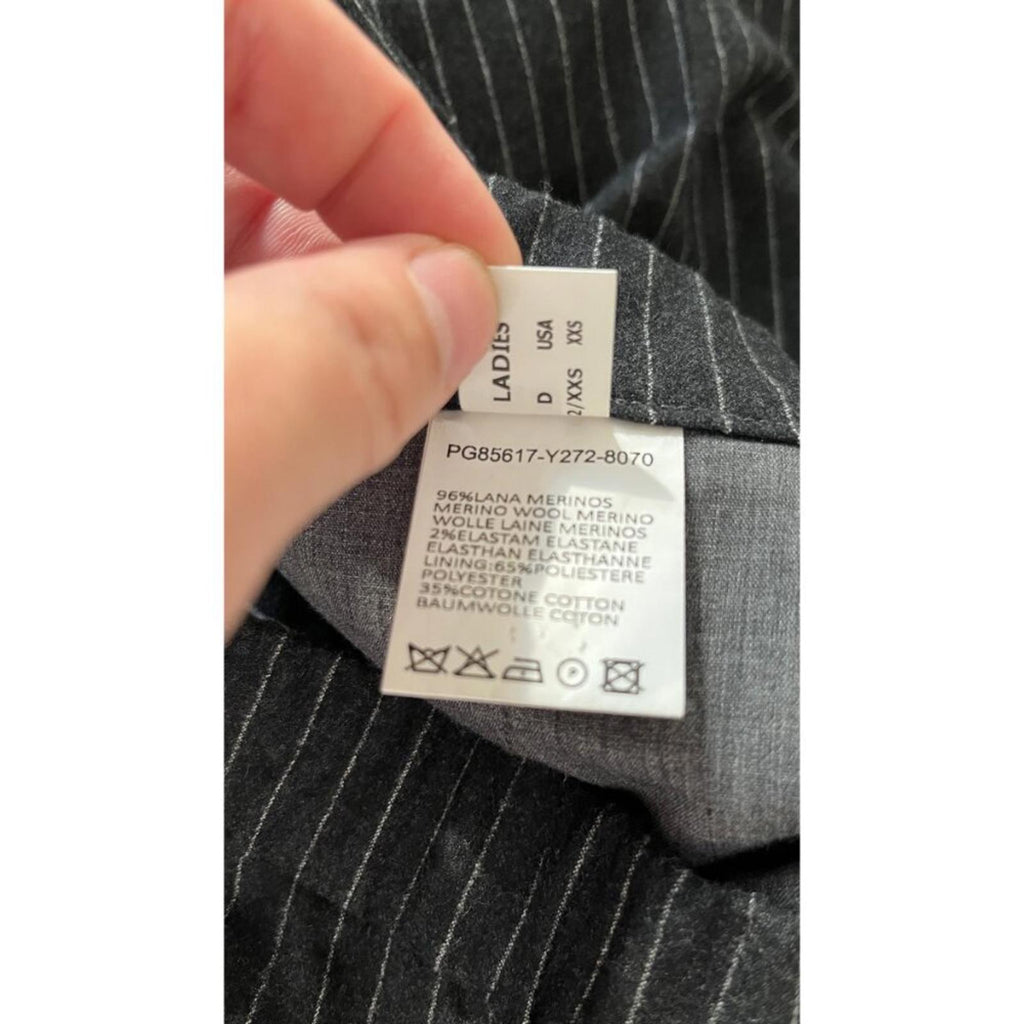 FABIANA FILIPPI CROPPED PINSTRIPE ELASTIC WAIST PANTS XXS