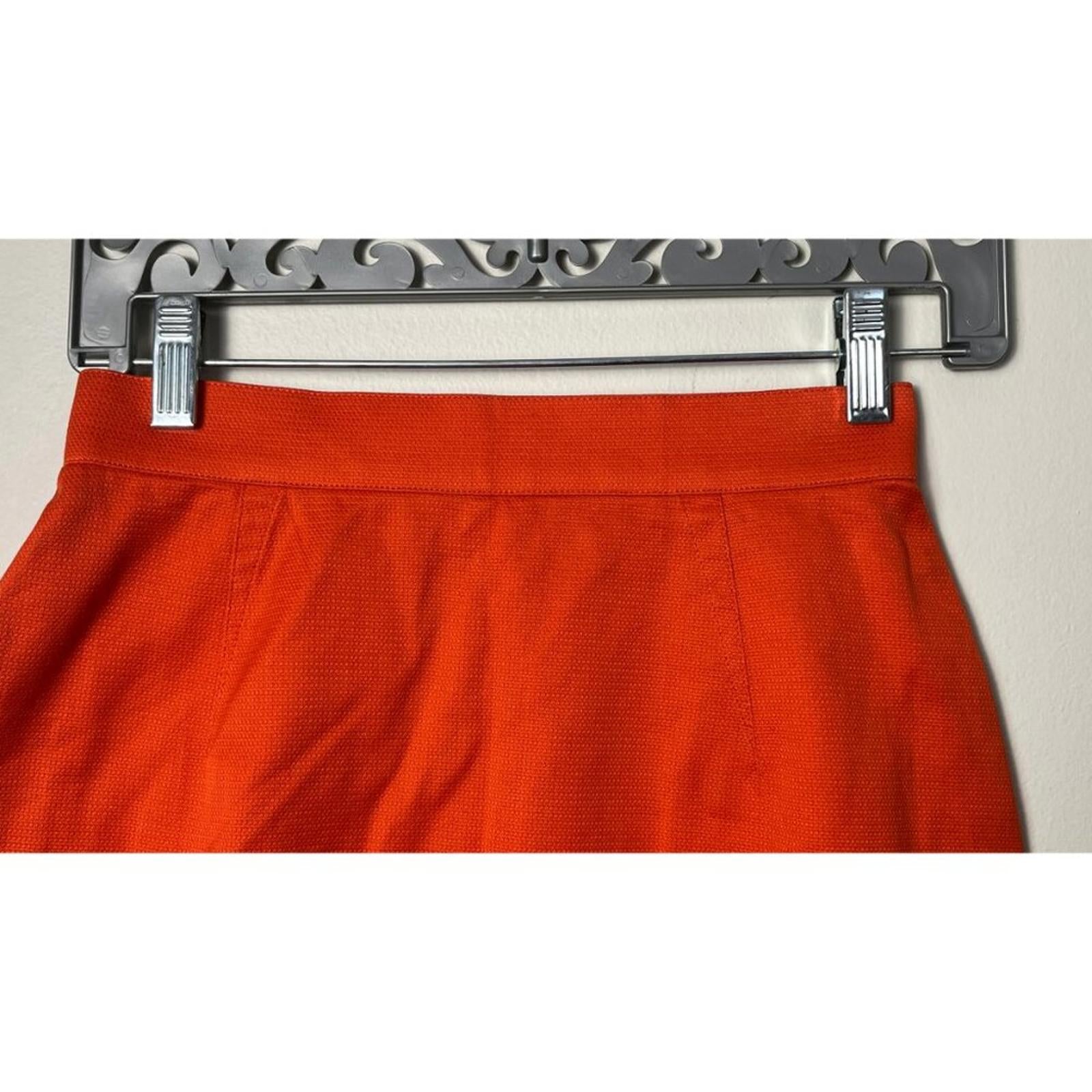 THIERRY MUGLER ORANGE BODYCON MINI SKIRT