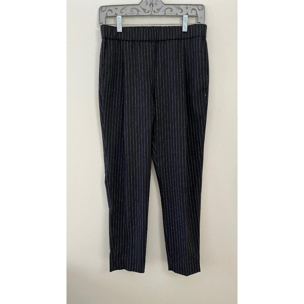 FABIANA FILIPPI CROPPED PINSTRIPE ELASTIC WAIST PANTS XXS