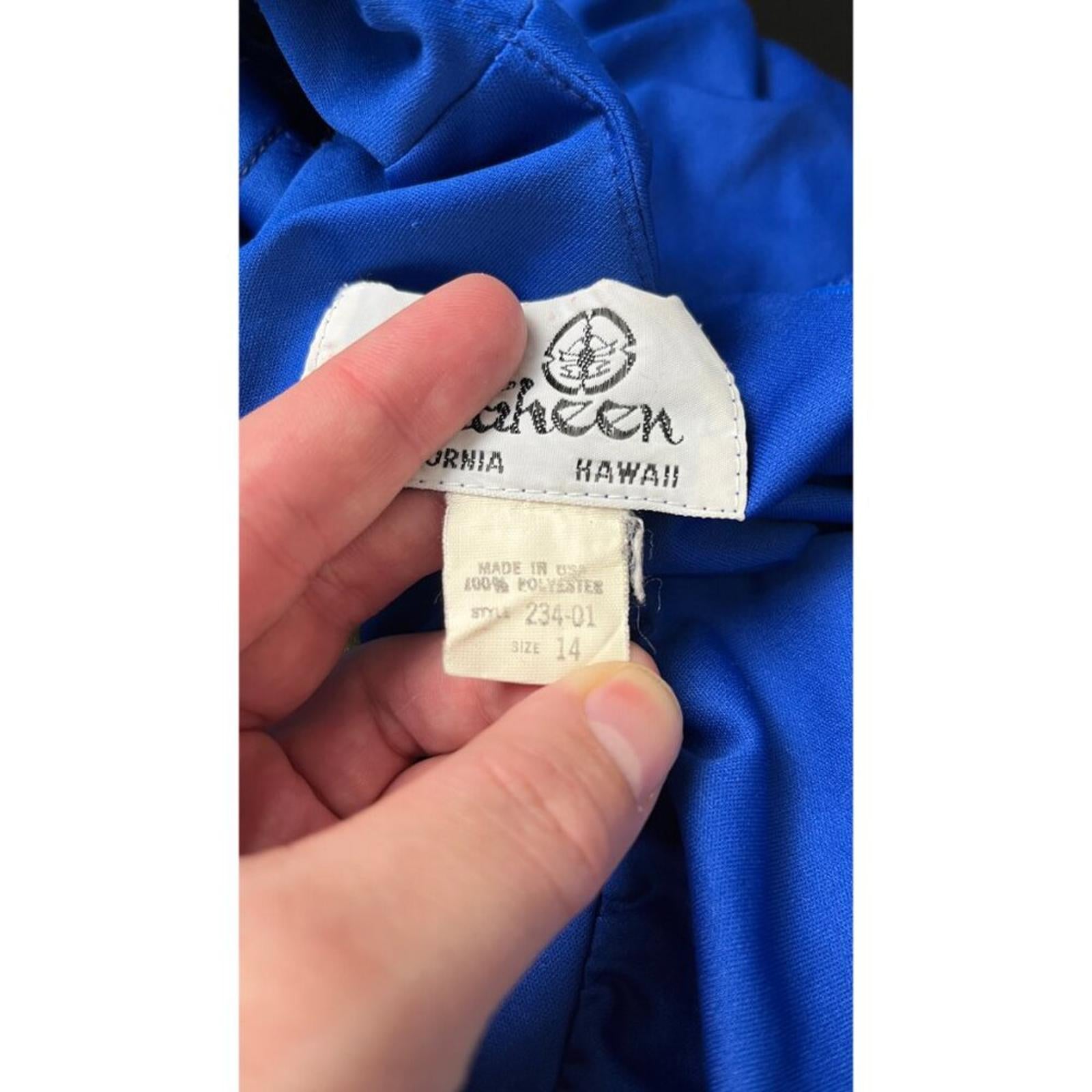 SHAHEEN 50'S 60'S HAWAIIAN FLORAL PAINT DRESS 6