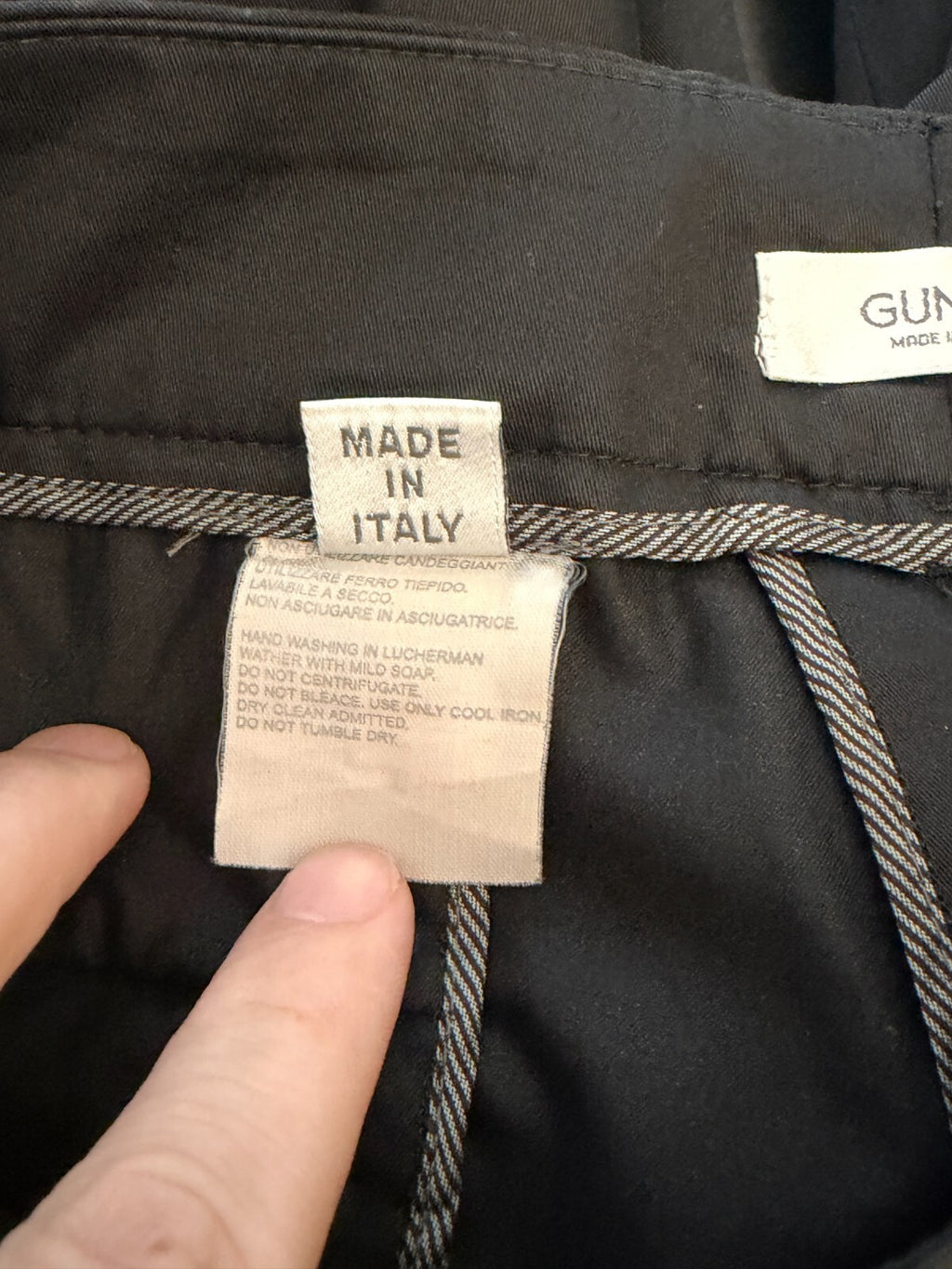 GUNEX BY BRUNELLO CUCINELLI BLACK STRETCH DRESS CREASE PANTS 6