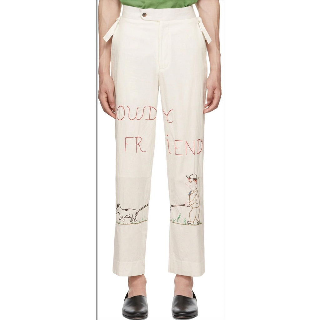 BODE Howdy Friends Chainstitch pants