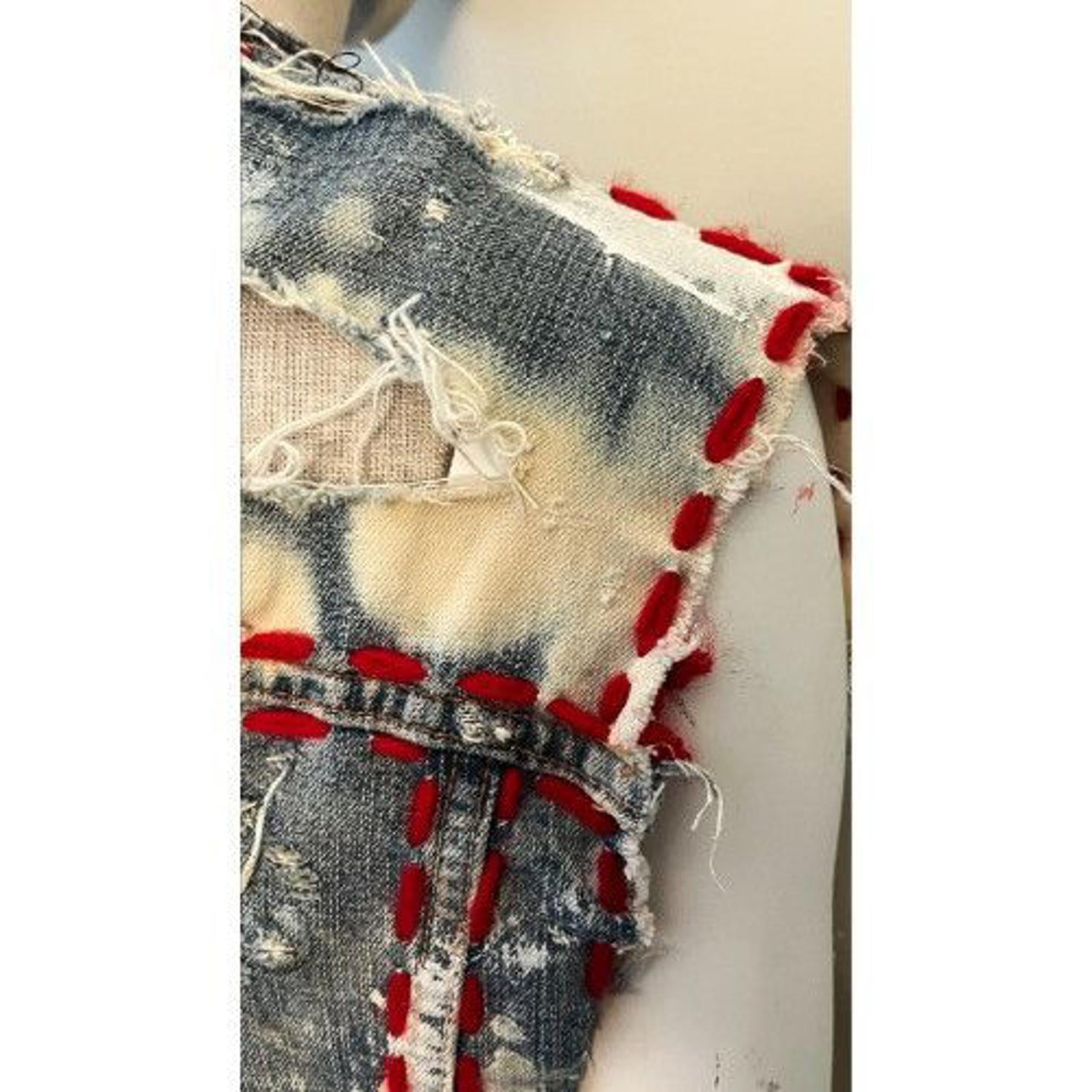 DREAM & DESTROY '“DESTRUCT” Destroyed Denim Vest