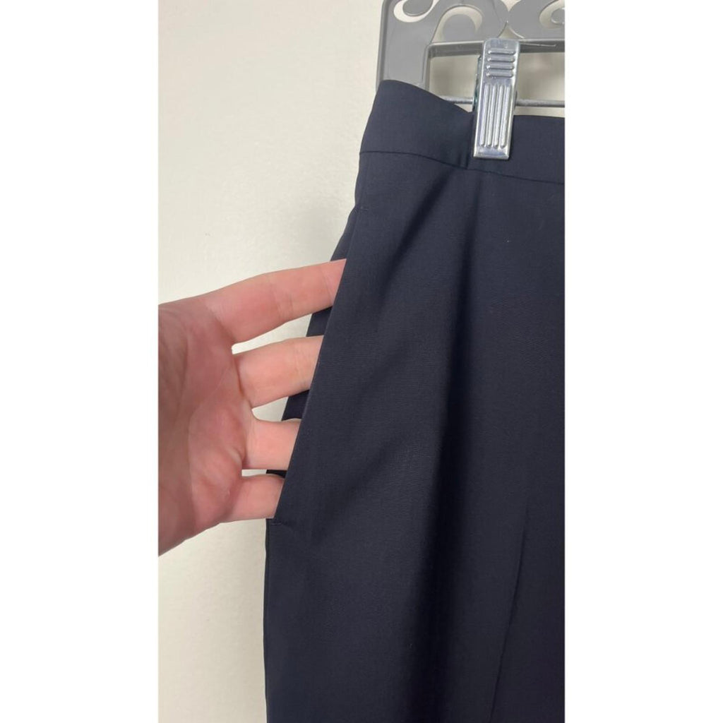 JIL SANDER BLACK TAILORED TAPERED DRESS PANTS  6