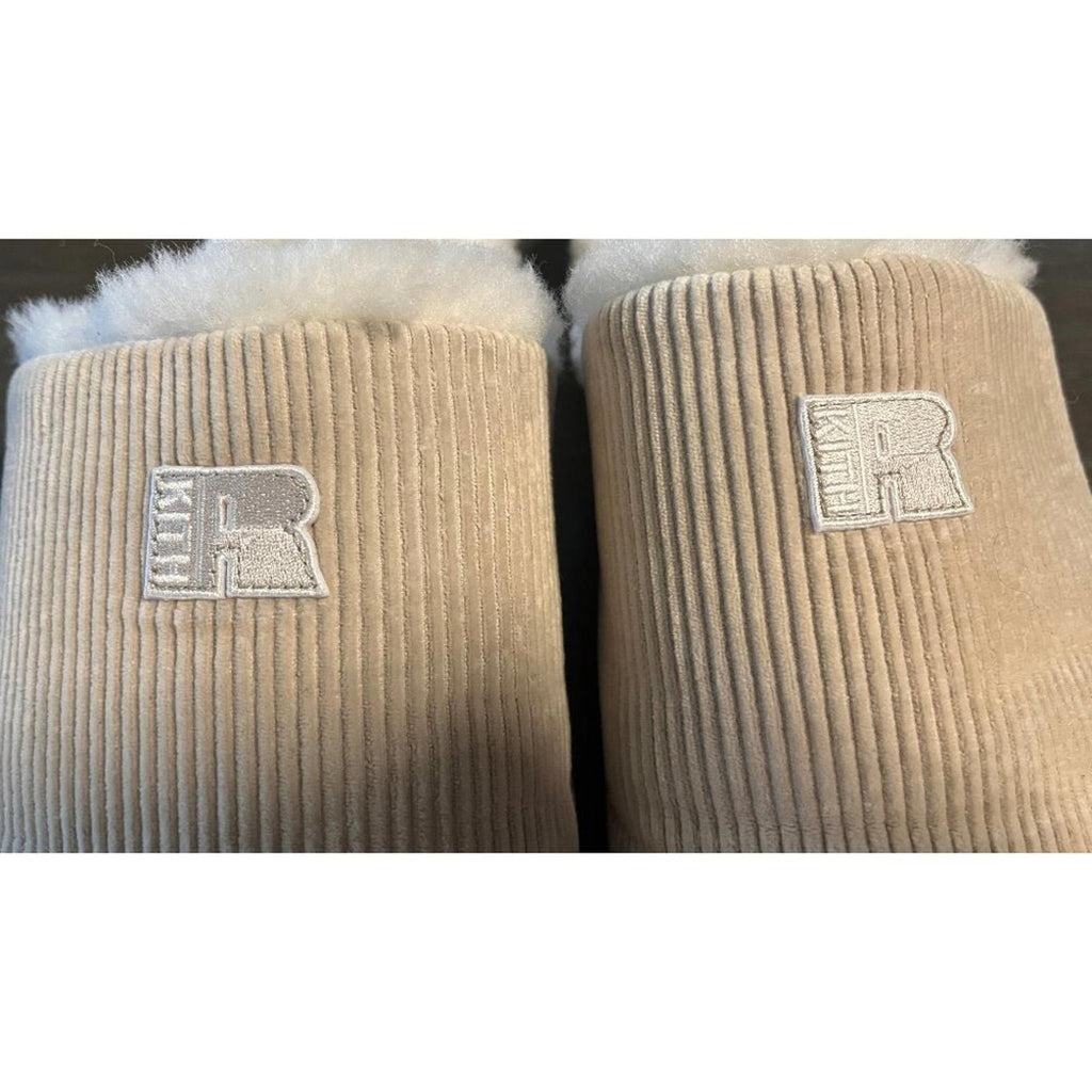 KITH X RUSSELL ATHELETIC Corduroy Sherpa Slides