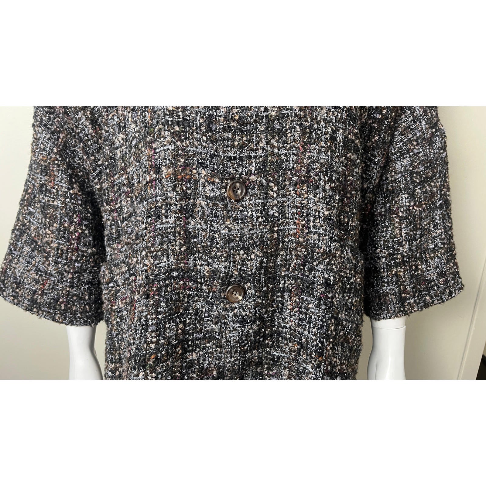Eskandar O/S LUX Oversized Rich Tweed Boucle Coat Jacket 0