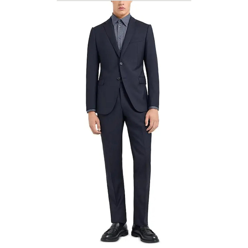 Armani  Collezioni Navy Blue Micro striped  2 Piece Suit Jacket Pants Set