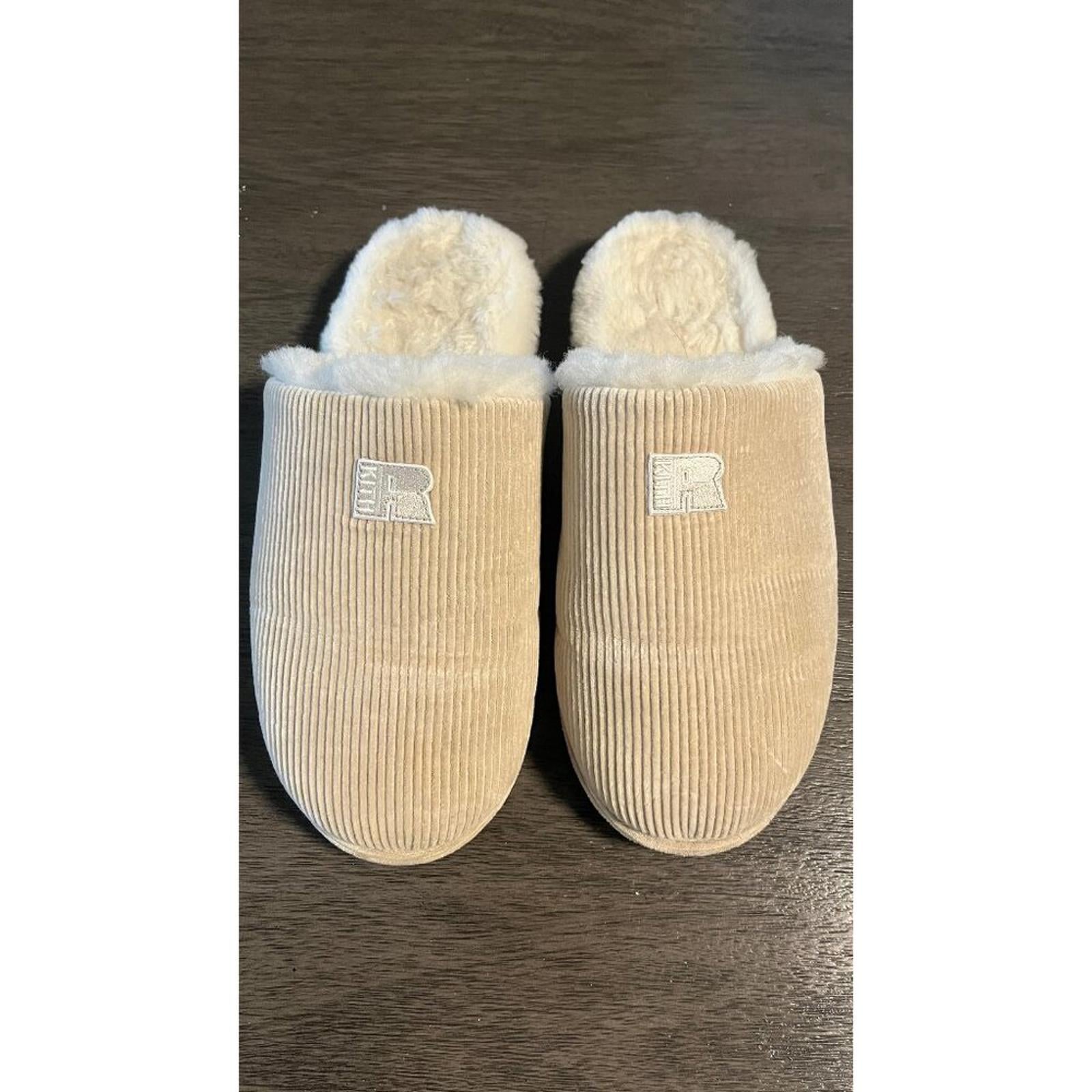 KITH X RUSSELL ATHELETIC Corduroy Sherpa Slides