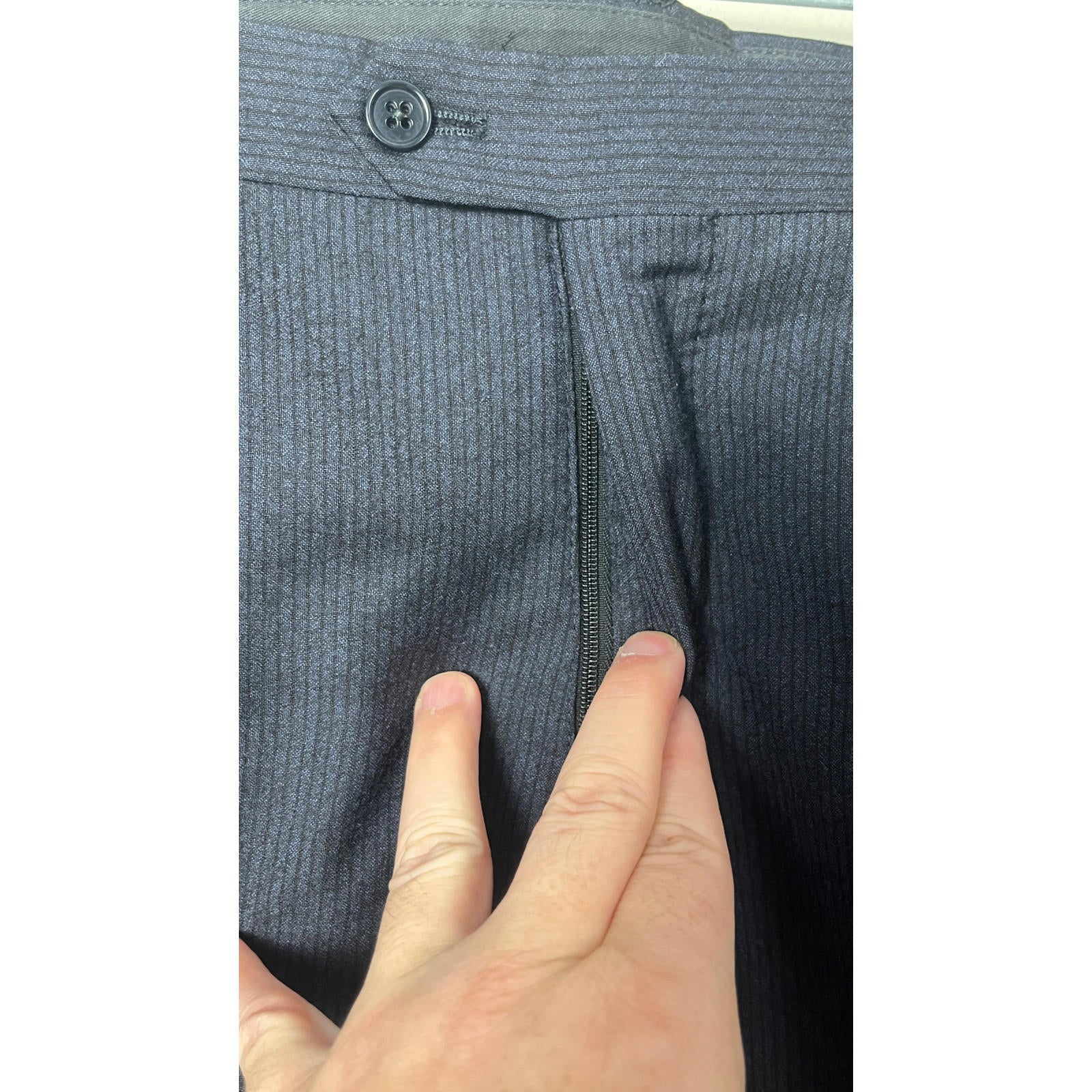 Armani  Collezioni Navy Blue Micro striped  2 Piece Suit Jacket Pants Set