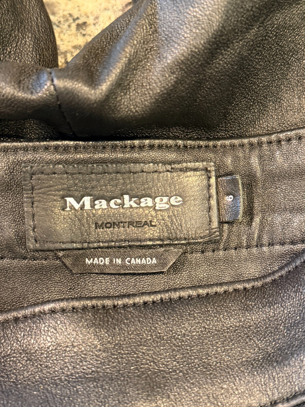 MACKAGE NAVI-Z LAMBSKIN LEATHER PLONGE SUPER SKINNY PANTS 6