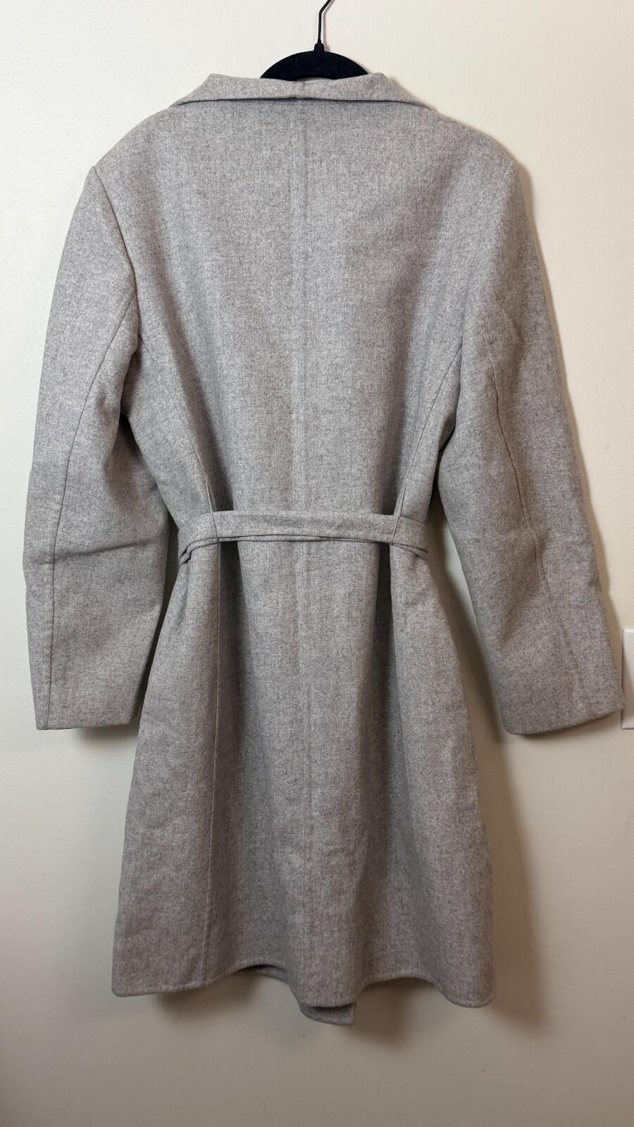 FERAUD CASHMERE BLEND TRENCH HEATHER GRAY COAT 10