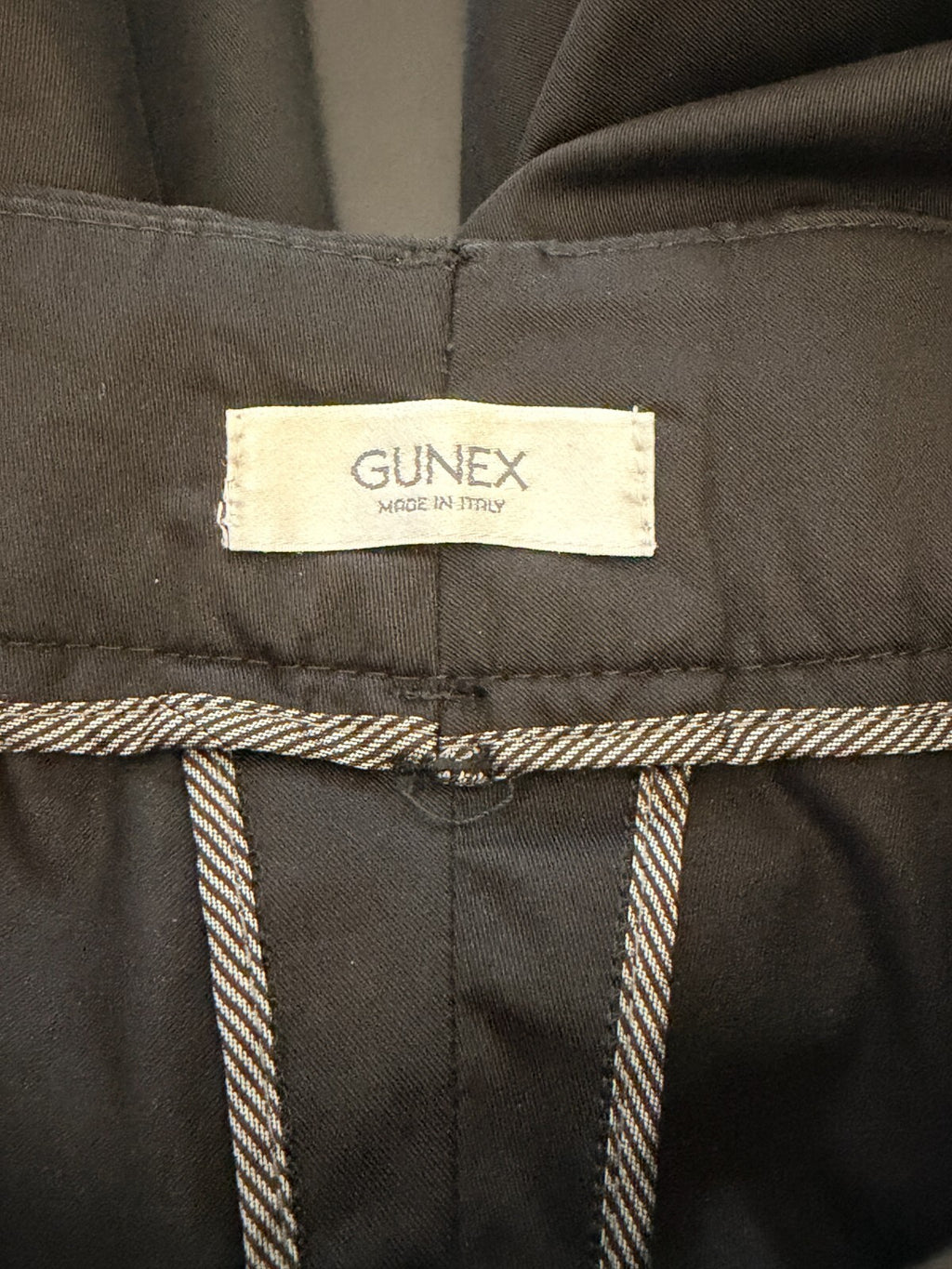 GUNEX BY BRUNELLO CUCINELLI BLACK STRETCH DRESS CREASE PANTS 6