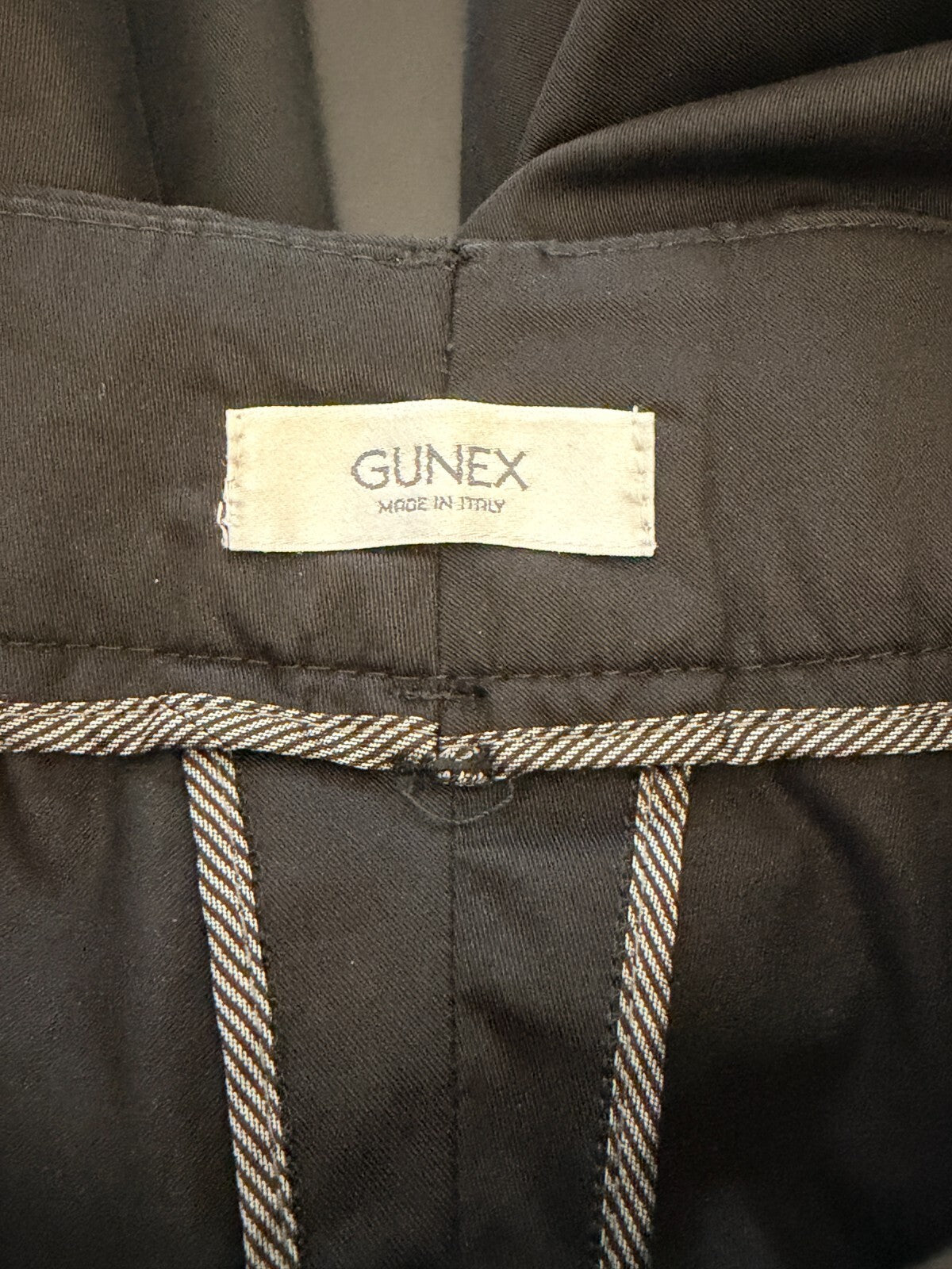 GUNEX BY BRUNELLO CUCINELLI BLACK STRETCH DRESS CREASE PANTS 6