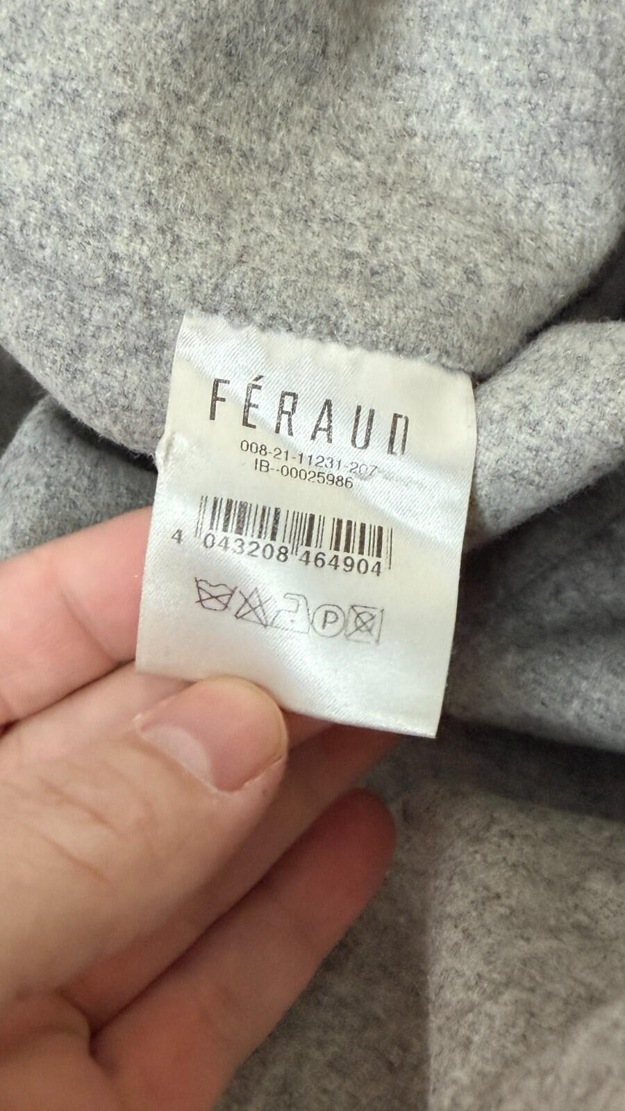 FERAUD CASHMERE BLEND TRENCH HEATHER GRAY COAT 10