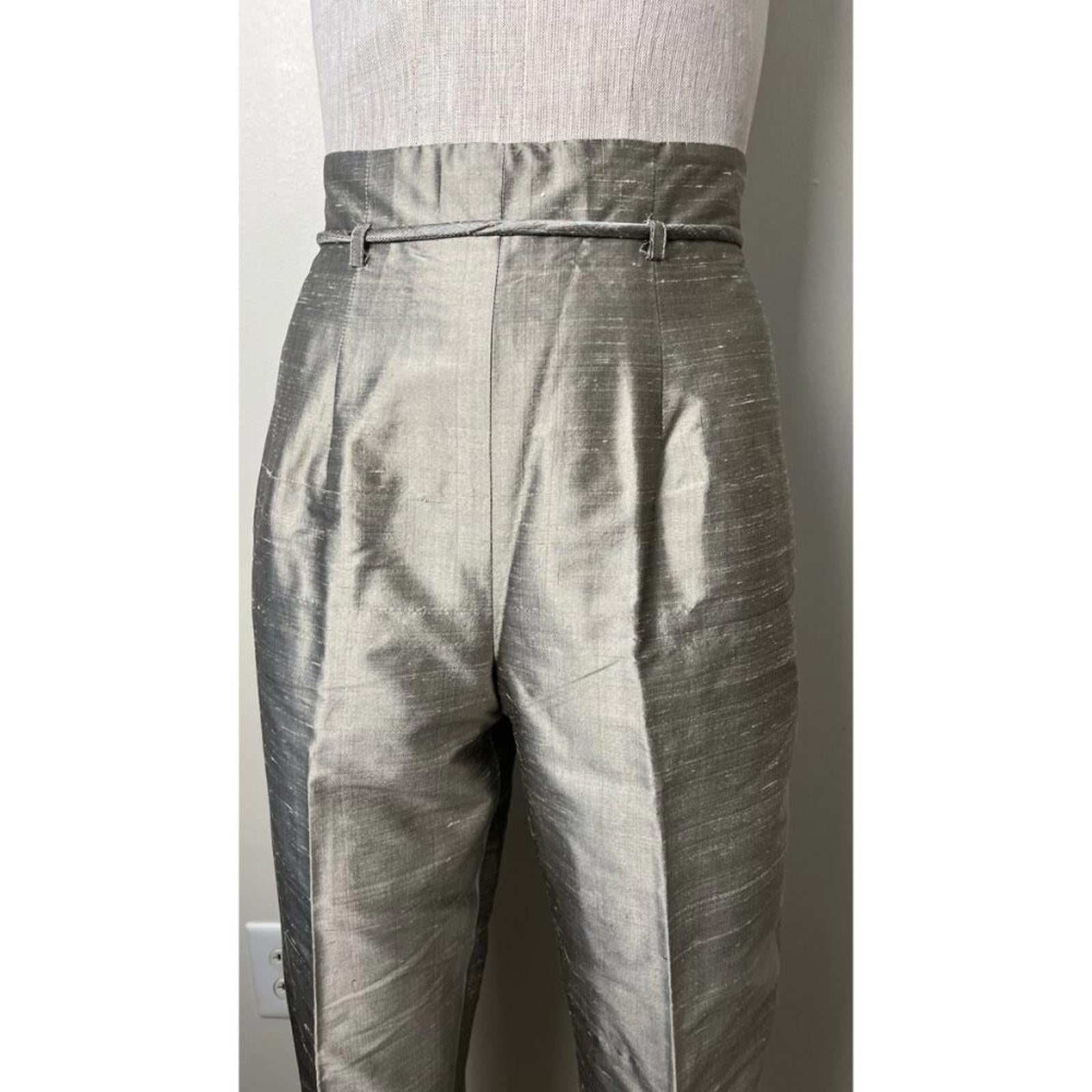 J PETERMAN COMPANY Metallic Silk Pant Set