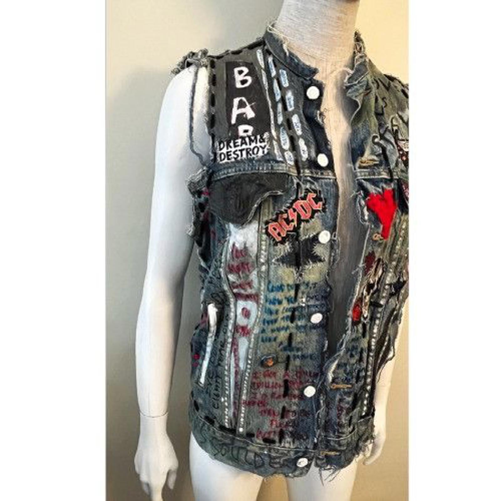 DREAM & DESTROY Destroyed Denim Vest