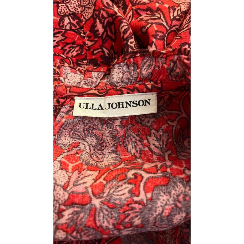 ULLA JOHNSON HANA Poppy Floral Dress