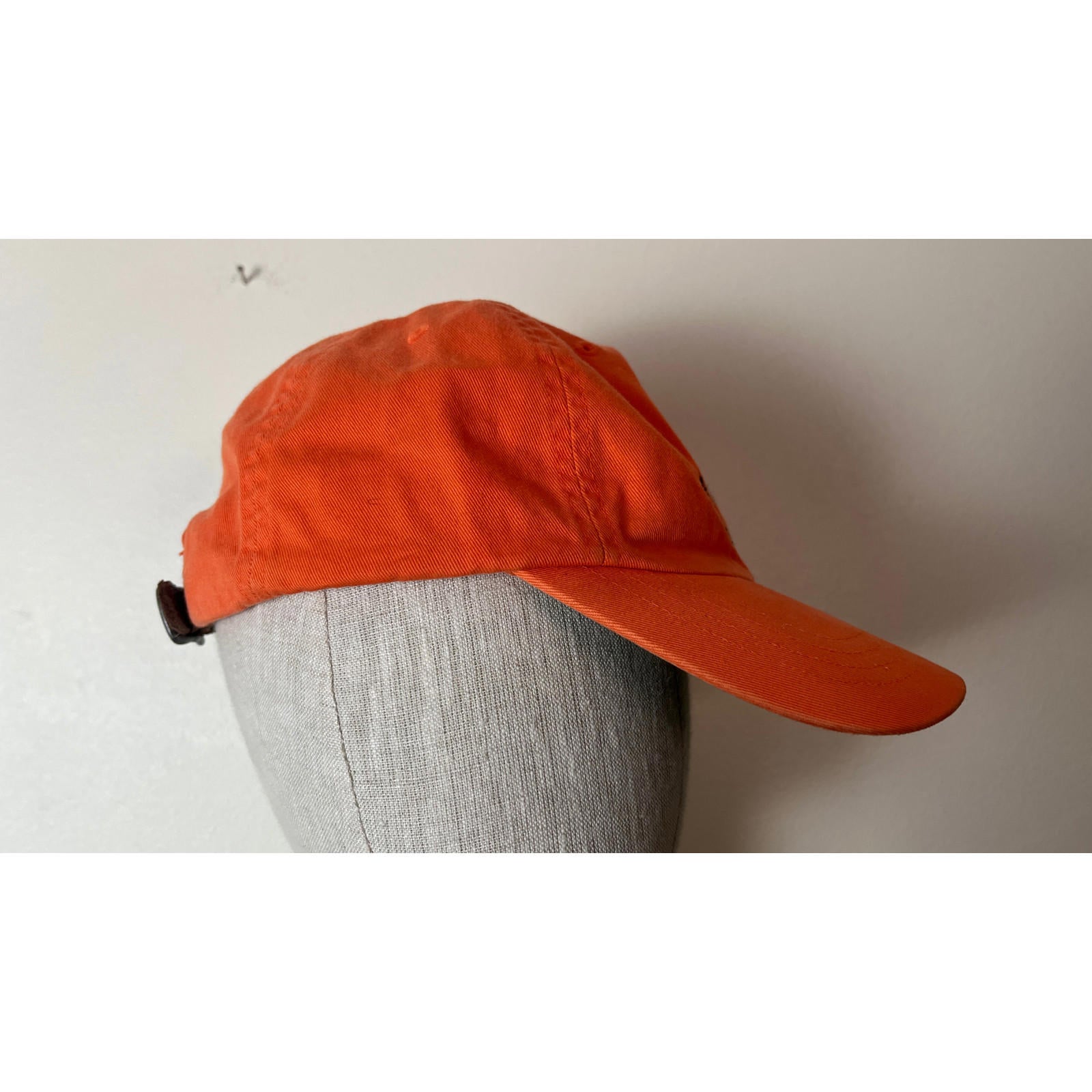 VINTAGE Polo Ralph Lauren orange Hat 90s Equestrian Apparel