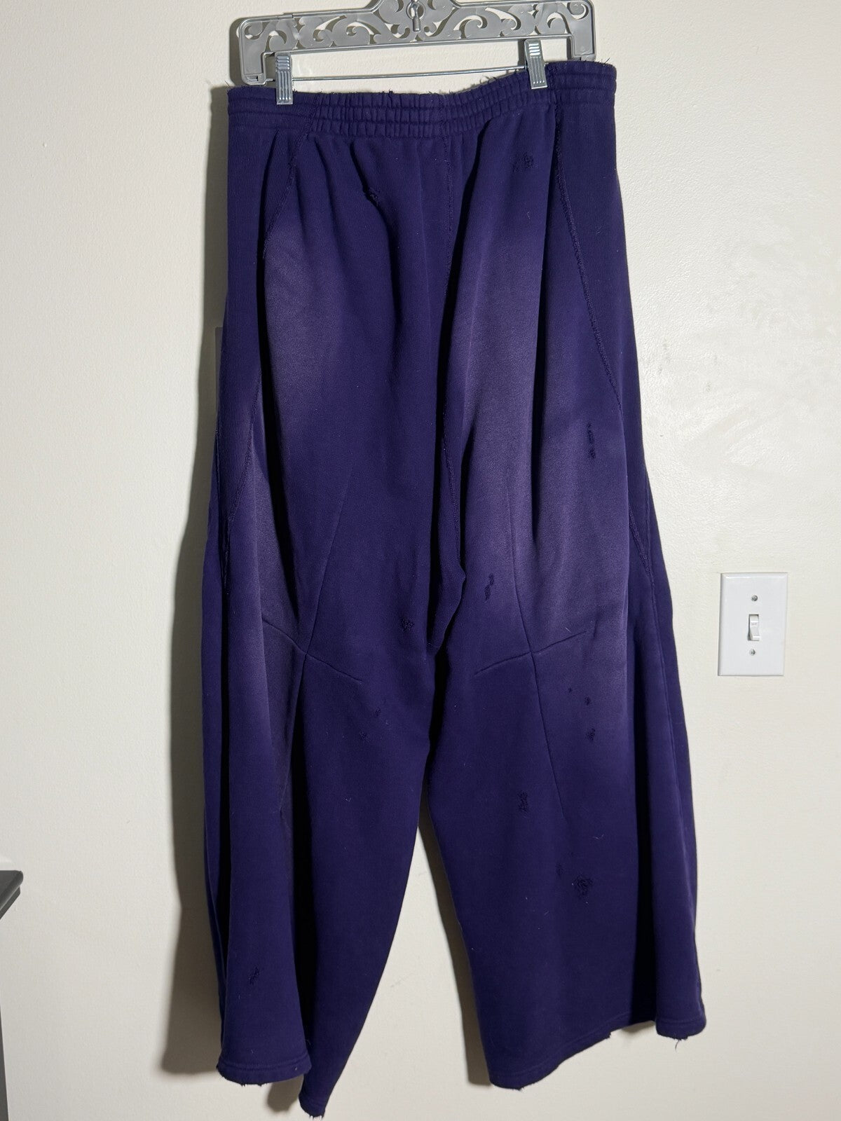 Needles Deconstructed H.D. Sweatpants Cotton French Terry Purple L NEPENTHES