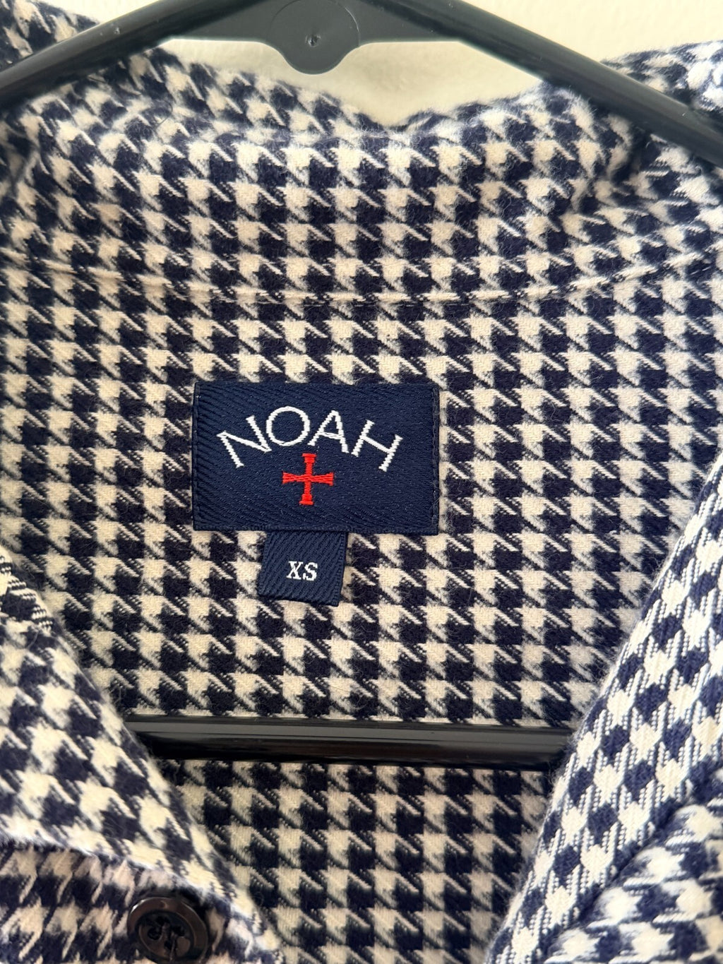 Noah NYC Houndstooth Flannel Button Down Shirt Mens xs