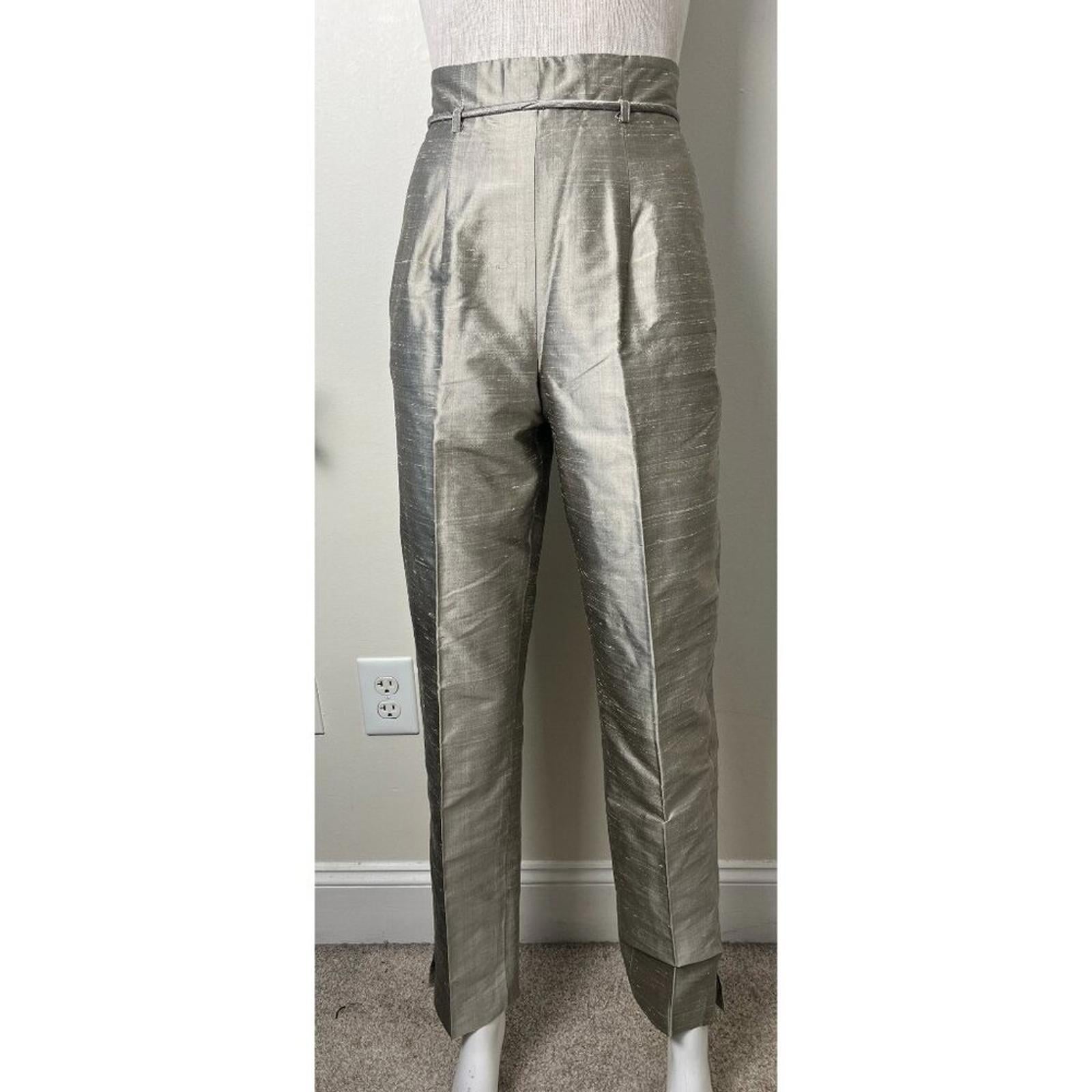 J PETERMAN COMPANY Metallic Silk Pant Set