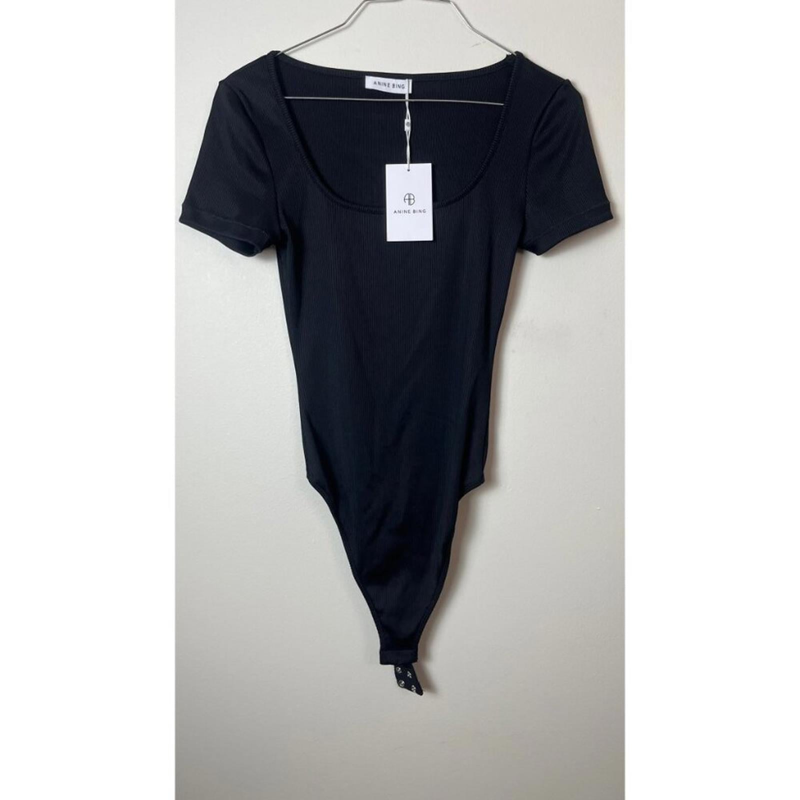 ANINE BING 'JANELLE' Black Bodysuit