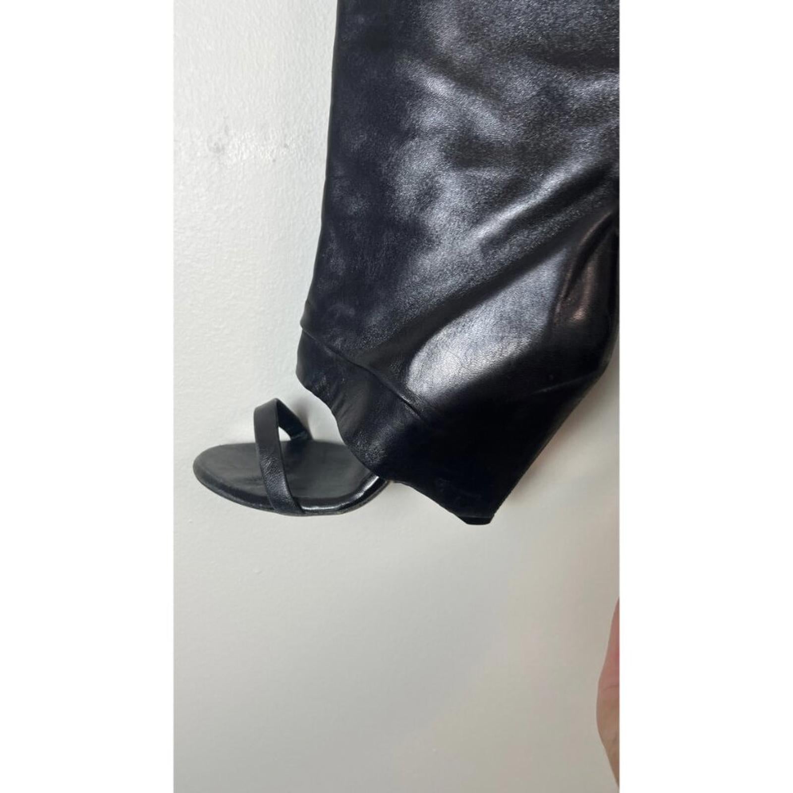 RARE MARGIELA Line 22 open toe Knee High Boots