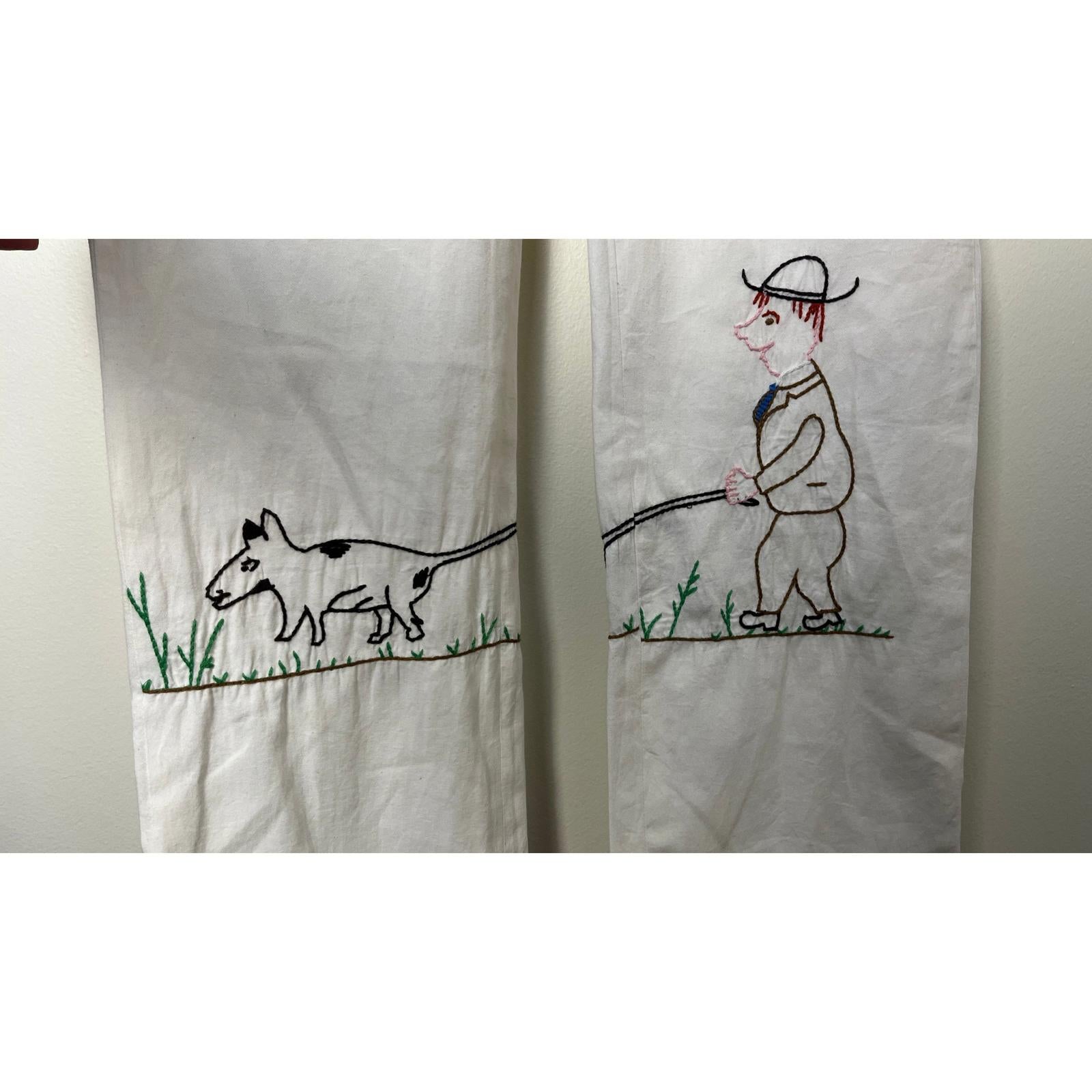 BODE Howdy Friends Chainstitch pants