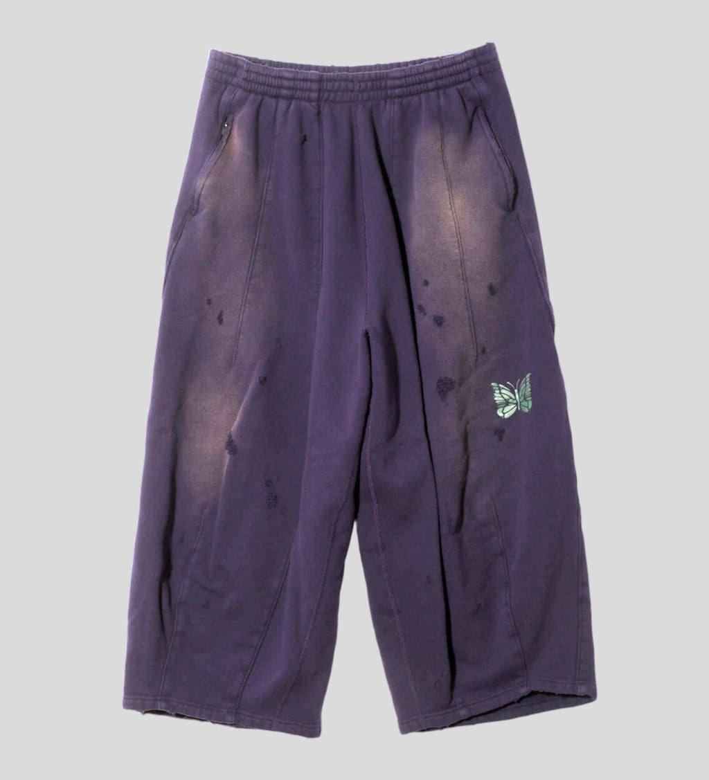 Needles Deconstructed H.D. Sweatpants Cotton French Terry Purple L NEPENTHES