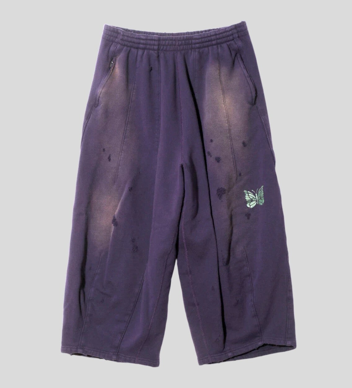 Needles Deconstructed H.D. Sweatpants Cotton French Terry Purple L NEPENTHES