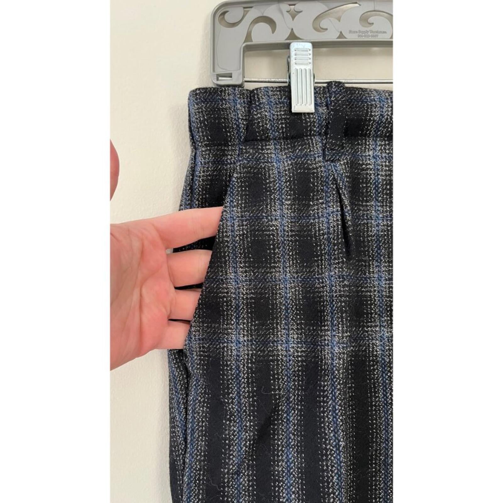 MYTHS PLAID DEGRADE WOOL DRESS PANTS 31