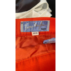 THIERRY MUGLER ORANGE BODYCON MINI SKIRT
