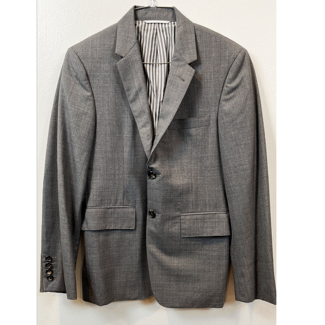 Thom Browne Fitted Gray Blazer