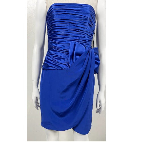 Vicky Tiel Ruched Bow Dress