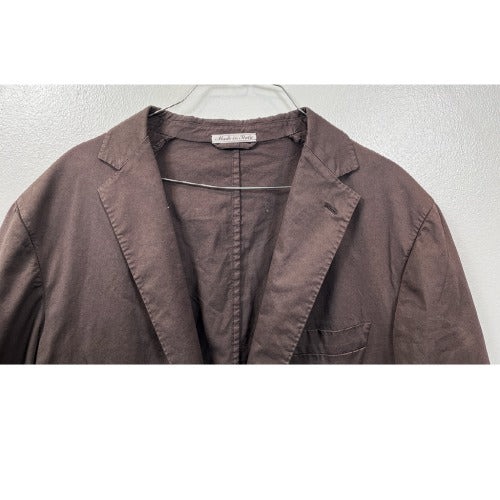 Belvest Unfinished Tailored Brown Khaki Jacket