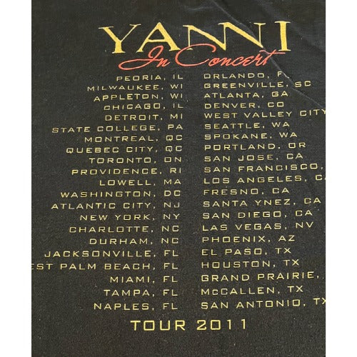 2011 Yanni Tour T-shirt