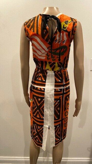 Prada Resort 2010 Rooster Print Dress